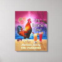 Tropical Beach Cocktail Bar Drôle Rooster Poulet