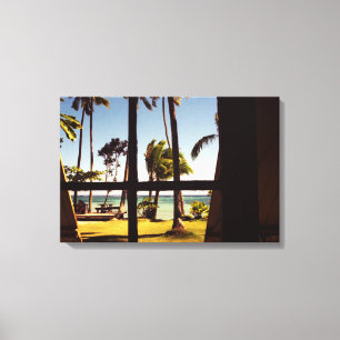 Toile Tropical Fiji Beach Scene 24x16 (60x40cm) waccnm