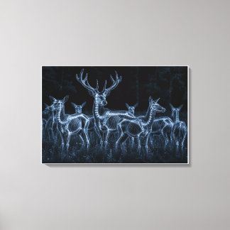 Toile Troupeau de cerfs nuit X-Ray