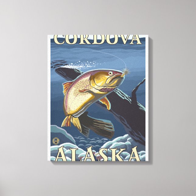 Toile Trout Fishing Cross-Section - Cordova, Alaska (Recto)