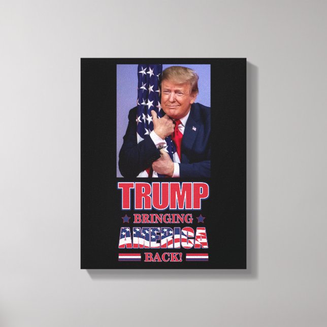 Toile Trump 2020 rétablisse l'Amérique (Recto)