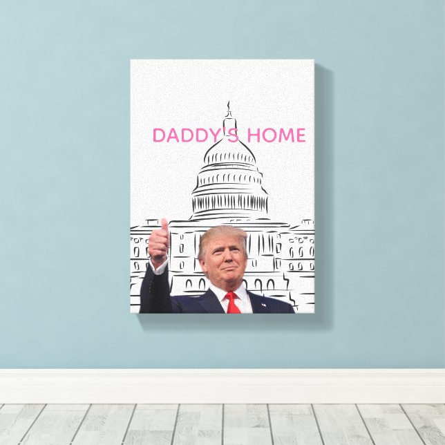 Toile Trump 2024 Reprendre l'Amérique à la maison de pap (Insitu (Plancher de Bois))
