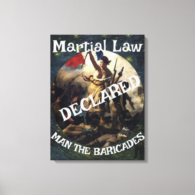 TOILE TRUMP DÉCLARE L'ÉATAT DE SIÈGE RENFORCEZ LES BARRI (Recto)