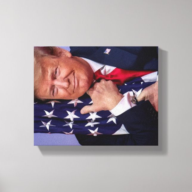 Toile TRUMP enlaçant le drapeau (Recto)