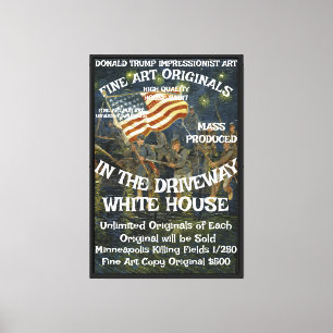 Toile Trump hospitalisé fuites fécales sols tapis WH