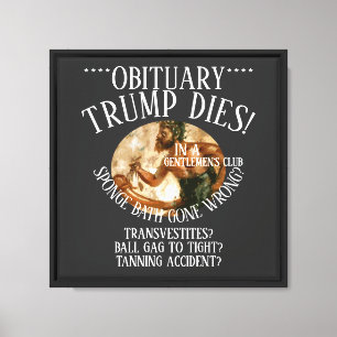 TOILE TRUMP MEURT BÂILLON BALLON CLUB DES GENTLEMEN ACCI