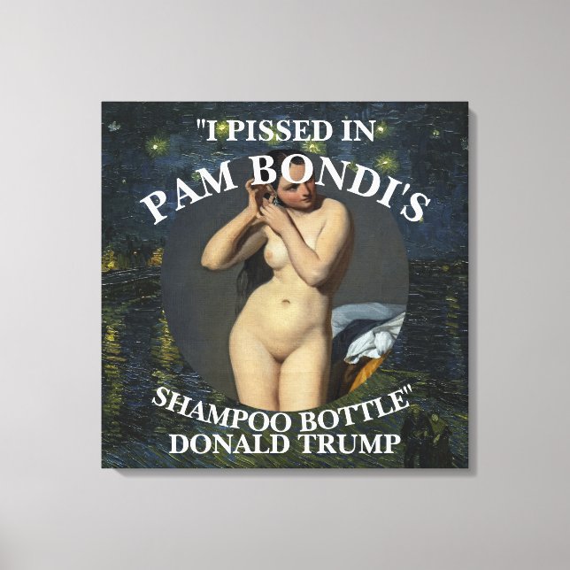 Toile Trump Parti Urine Poutine Pee Maison Blanche Répub (Recto)