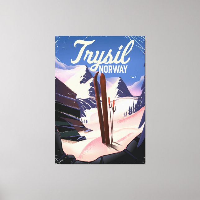 Toile Trysil Norvège ski (Recto)