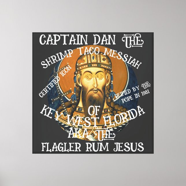 Toile Tsar Capt Dan Shrimp Taco Enchilada Jésus Alaska (Recto)