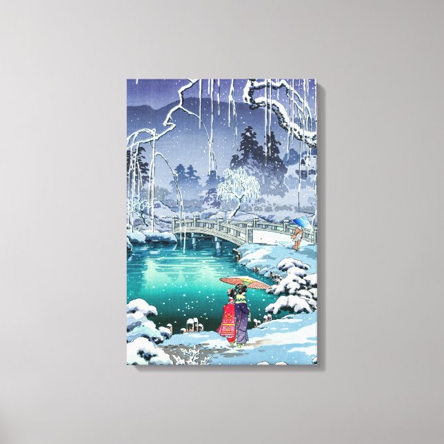 Toile Tsuchiya Koitsu - Neige de printemps à Maruyama (Recto)