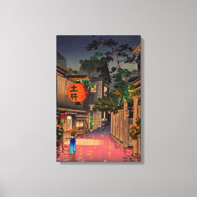 Toile Tsuchiya Koitsu - Soirée à Ushigome (Recto)