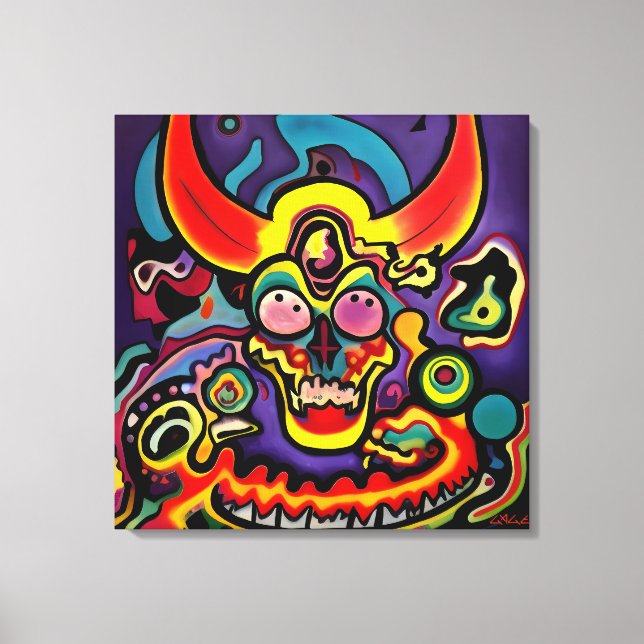 Toile Tu pourrais très bien discuter avec le Diable (Recto)
