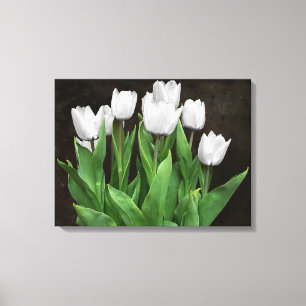 Toile Tulipes blanches