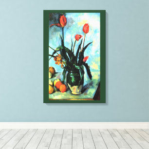 Toile Tulipes dans un vase de Paul Cézanne, Art ancien