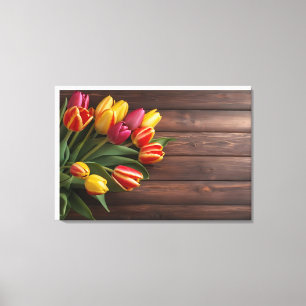 Toile Tulipes de printemps pour la Saint Valentin