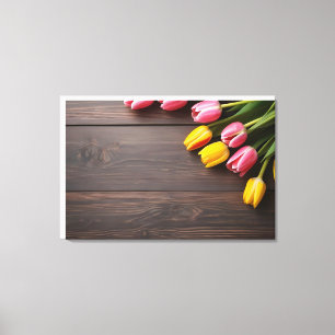 Toile Tulipes de printemps pour la Saint Valentin