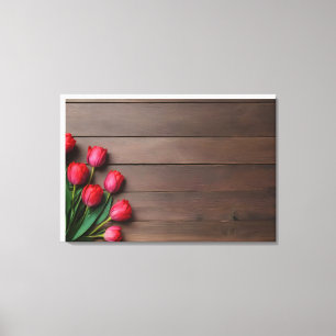 Toile Tulipes de printemps pour la Saint Valentin