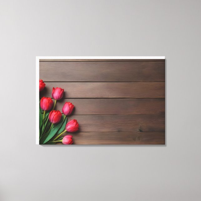 Toile Tulipes de printemps pour la Saint Valentin (Recto)