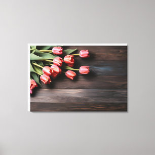 Toile Tulipes de printemps pour la Saint Valentin