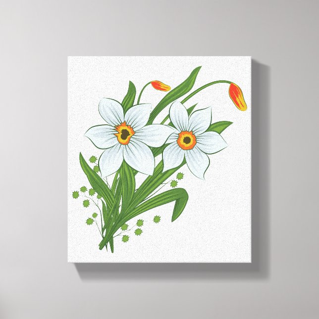 Toile Tulipes et fleurs de jonquilles (Recto)