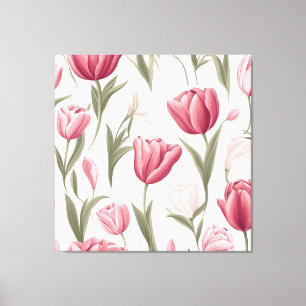Toile Tulipes florales douces