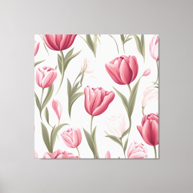 Toile Tulipes florales douces (Recto)