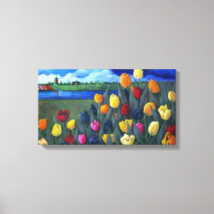 Toile Tulipes néerlandaises : Peinture acrylique