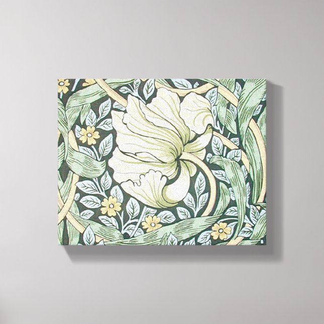 Toile Tulipes Pimpernel Art Botanique de William Morris (Recto)