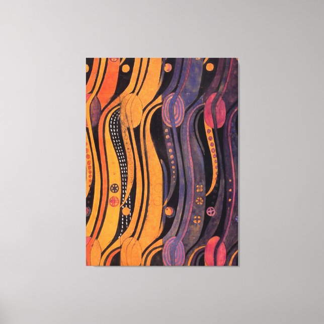 Toile Tulipes stylisées vintages (Recto)