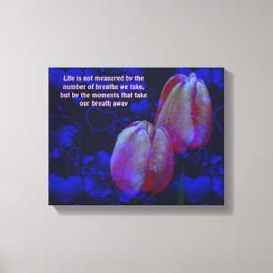 Toile Tulips Hearts Life Attitude Taux d'inspiration
