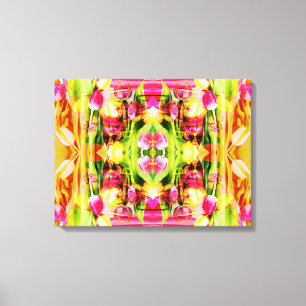 Toile TULIPS - Tulipes colorées d'art fractal -