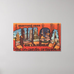 Toile Tulsa, lettre ScenesTulsa, OK d'OklahomaLarge