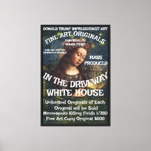 Toile Tump Minneapolis Meurtre Art Original Trump