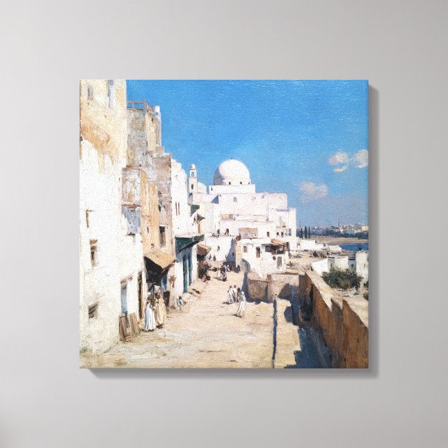 Toile Tunis 1905 – Art de voyage impressionniste de Tuni (Recto)