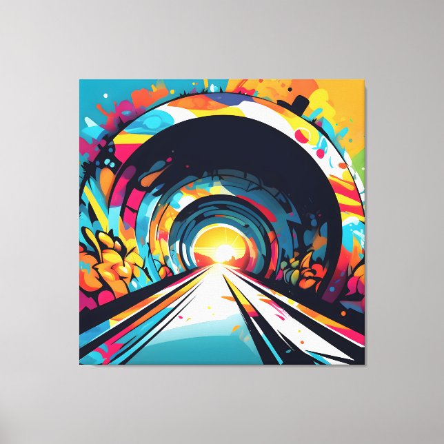 Toile Tunnel Avec Graffiti Art (Recto)