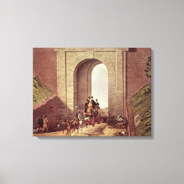 Toile Tunnel Highgate, gravé par George Hunt, vers 1830 (Recto)