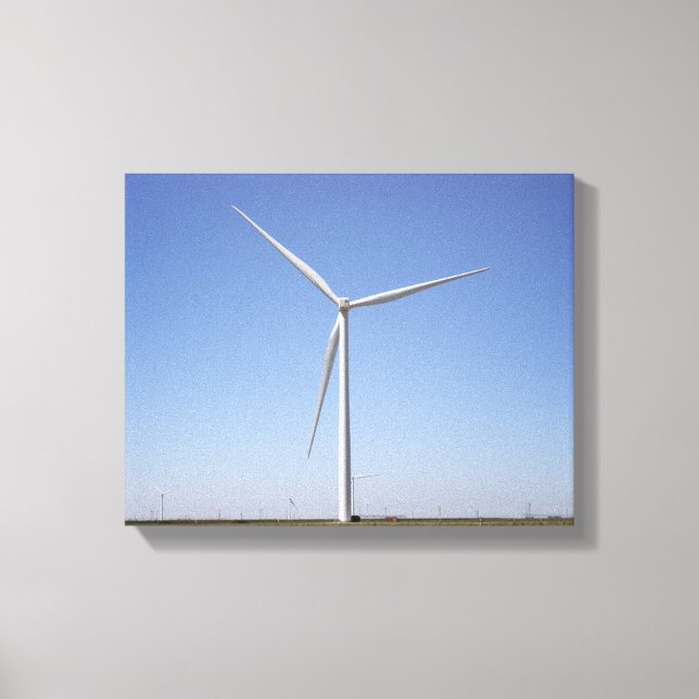 Toile Turbine éolienne dans un terrain rural de l'Oklaho (Recto)