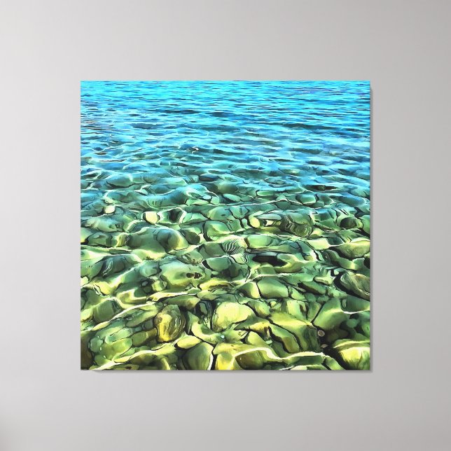 Toile Turc mer Egée Abstrait artistique (Recto)