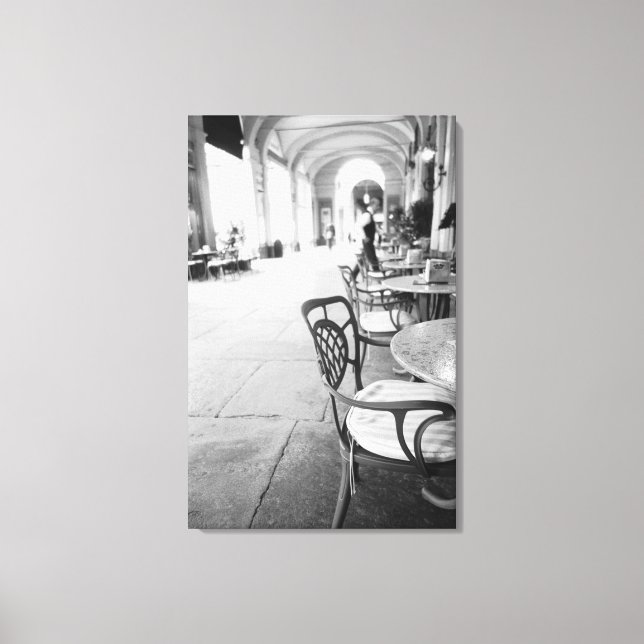 Toile Turin Italie, Café et Arche (Recto)