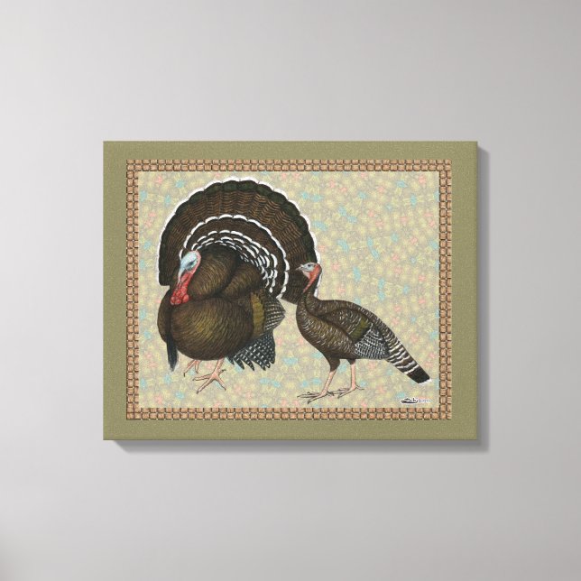 Toile Turkeys Standard Bronze Portrait (Recto)