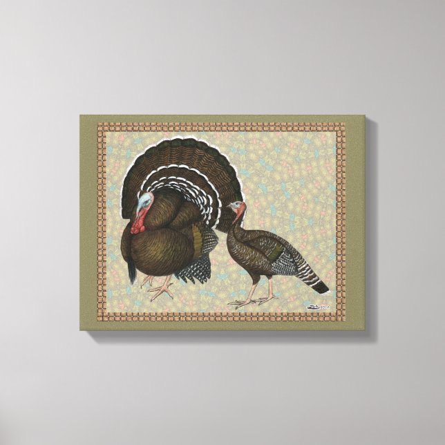 Toile Turkeys Standard Bronze Portrait (Recto)