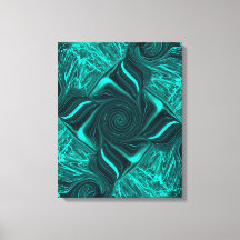 Turquoise Liquid Marble Abstract Art
