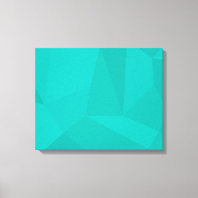 Toile Turquoise, moderne, cool, art géométrique tendance (Recto)