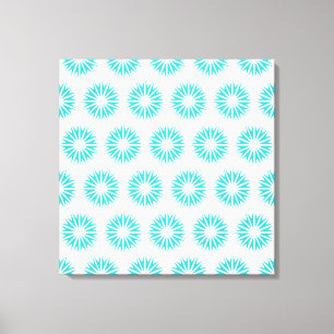 Toile Turquoise Moderne Sunburst