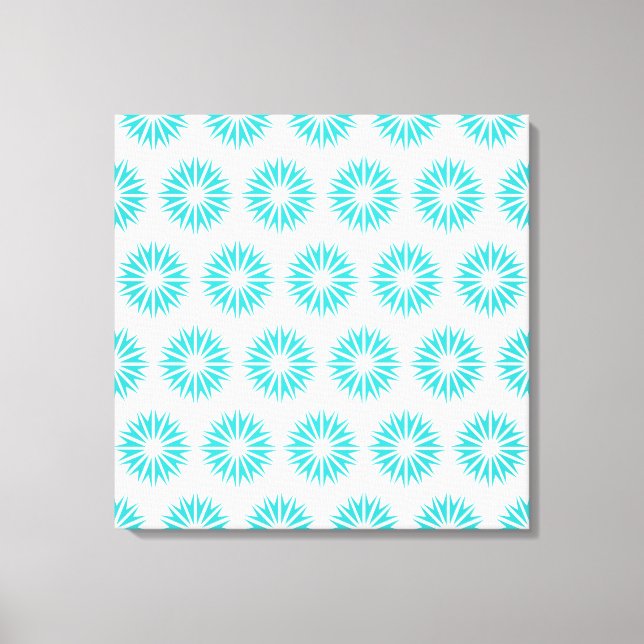 Toile Turquoise Moderne Sunburst (Recto)