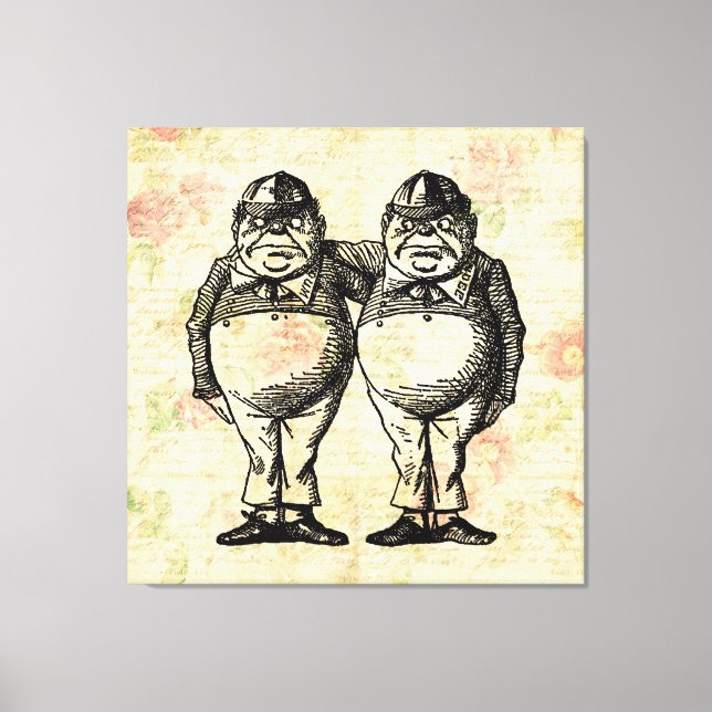 Toile Tweedledee and Tweedledum Alice à Wonderland (Recto)