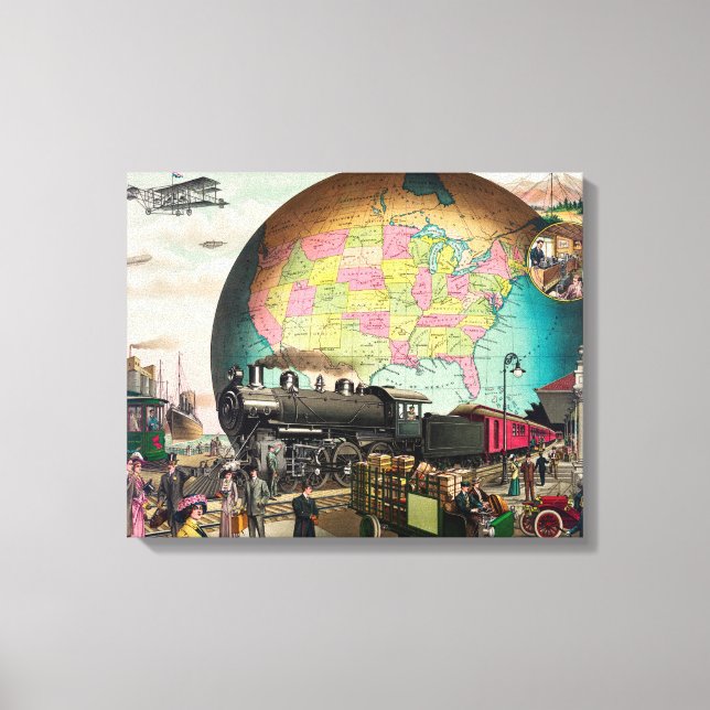 Toile Twentieth Century Transport, Vintage 1910 (Recto)