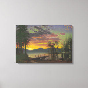 Toile Twilight, lac Tahoe, vers 1870 (huile sur toile)