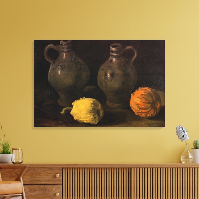 Toile Two Jars and Two Citrouilles par Vincent van Gogh (Insitu(Salon))