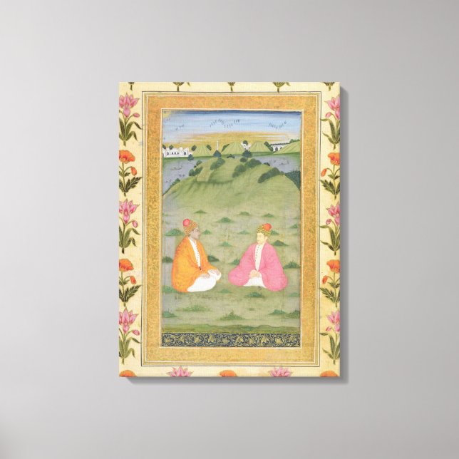 Toile Two nobles seated in a landscape, from the Small C (Recto)